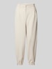 MAC Tapered Fit Stoffhose mit Bundfalten Modell 'Olivia' Offwhite