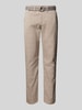 MCNEAL Straight Fit Stoffhose mit Gürtel Beige