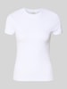 Stefanel t-shirt o krótkim kroju z okrągłym dekoltem Biały