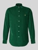 Polo Ralph Lauren Koszula casualowa o kroju regular fit z wyhaftowanym logo model ‘CORDUROY’ Ciemnozielony