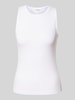 Object Tanktop in Ripp-Optik Modell 'Jamie' Weiss