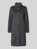 Fuchs Schmitt Płaszcz wełniany ze stójką Antracytowy melanż