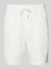 Matinique Korte broek met elastische band, model 'barton' Offwhite