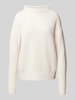 Jake*s Casual Oversized Strickpullover mit gerippten Abschlüssen Offwhite