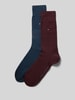 Tommy Hilfiger sokken van katoenmix in set van 2 Donkerrood
