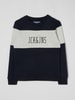 Jack & Jones Sweatshirt met logo, model 'Cemb' Marineblauw