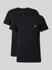 Guess T-Shirt mit Label-Print Modell 'CALEB' Black