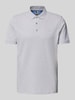 Brax Regular fit poloshirt met labelprint, model 'Pete' Lichtgrijs