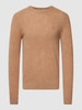 MCNEAL Strickpullover mit Label-Stitching Camel meliert