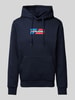 Jack & Jones Hoodie met labelprint, model 'ECORP' Marineblauw