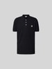 MAISON KITSUNE Poloshirt mit Motiv-Applikation Black