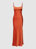 REVIEW Midikleid mit Schnürung Dunkel Orange