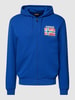 Napapijri Sweatjack met logoprint, model 'GUIRO' Oceaanblauw