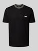 Emporio Armani T-Shirt mit Label-Stitching und Rundhalsausschnitt Black