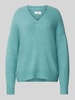 Fynch-Hatton Strickpullover aus Woll-Mix  mit V-Ausschnitt Aqua