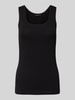 OPUS Tanktop aus Baumwoll-Elasthan-Mix Black