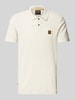 PME Legend Regular Fit Poloshirt mit Label-Badge Offwhite Melange