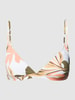 Roxy Bikini-Oberteil mit Allover-Muster Modell 'BEACH CLASSICS' Offwhite