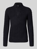 Superdry Slim fit gebreide pullover met wol model 'JACOB' Donkerblauw gemêleerd