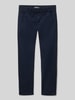 s.Oliver RED LABEL Slim fit Chino van Katoenmix Model 'BRAD' Marineblauw