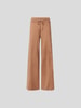 Lisa Yang Wide Leg Hose aus Kaschmir Cognac