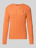 Polo Ralph Lauren Gebreide pullover met labelstitching Oranje gemêleerd