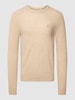 MCNEAL Strickpullover mit Label-Stitching Sand meliert