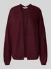 mbyM Kardigan z prążkowanymi wykończeniami Bordowy