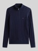Tommy Hilfiger Regular Fit Troyer aus reiner Baumwolle mit Logo-Stitching Marine