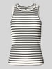 Pieces Regular Fit Tank Top in Rippoptik Modell 'RUKA' Black