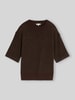 Tom Tailor Regular fit pullover met katoen-aandeel Chocoladebruin