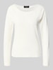 monari Regular fit shirt met lange mouwen van viscosemix Wit