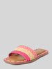Tamaris Pantoletten mit Bast-Details Pink