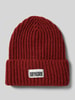 Drykorn Beanie mit Label-Patch Modell 'SEANIA' Rostrot