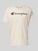 CHAMPION T-shirt z nadrukiem z logo Beżowy