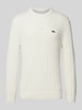 Lacoste Strickpullover mit Label-Detail Offwhite