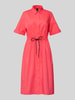 Marc Cain Midi-jurk met strikceintuur Koraal