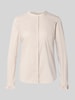MOS MOSH Blouse met maokraag en mouwen met ruches model 'Mattie' Middenbruin