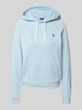 Polo Ralph Lauren Bluza z kapturem i wyhaftowanym logo Jasnoniebieski