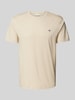Gant T-shirt o kroju regular fit z efektem melanżu Piaskowy