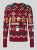 Lindbergh Strickpullover im Allover-Look Modell 'Santa' Bordeaux