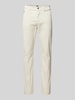 BOSS Slim fit stoffen broek met stretch, model 'Delaware' Offwhite