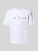 REVIEW T-Shirt mit Label-Print Weiss