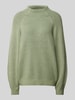 Tom Tailor Loose Fit Strickpullover mit gestreiftem Ripp-Muster Hellgruen