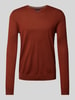 Christian Berg Men Gebreide pullover met V-hals Terracotta