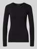 Weekend Max Mara Regular Fit Langarmshirt aus Viskose-Mix Modell 'MULTI' Black