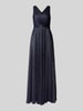 TROYDEN COLLECTION Abendkleid mit Taillenpasse Marine