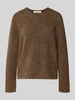 Selected Regular fit pullover van wolmix model 'LULU' Taupe