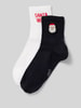 Jake*s Casual Socken mit Label-Stitching im 2er-Pack Weiss