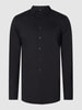 Jake*s Slim Fit Business-Hemd mit Stretch-Anteil Schwarz
